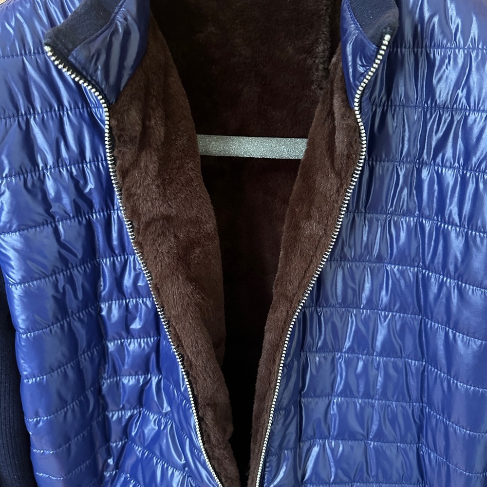 Kiton Vintage Blue Quilted Puffer Jacket View 5